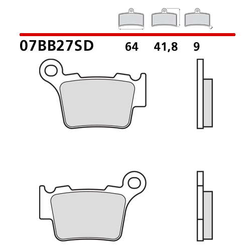 Brake pads Brembo KTM 150 EXC (20-25) rear standard 07BB27SD