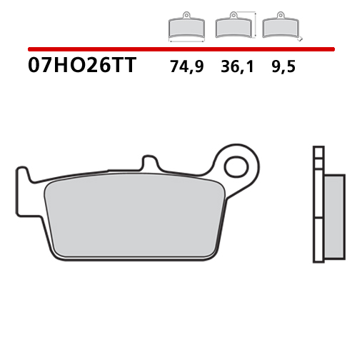 Brake pads Brembo Honda CR 85 (03-07) rear ceramic 07HO26TT