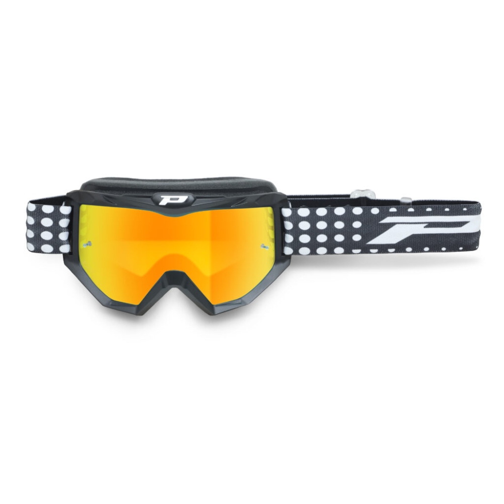 Goggles Pro Grip Atzaki - Matt black mirrored lens orange 3201-186-FL