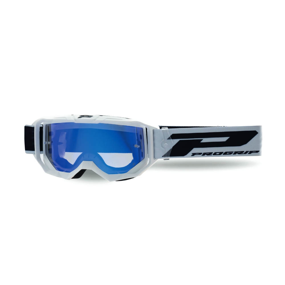 Goggles Pro Grip Vision Go - White mirrored lens blue