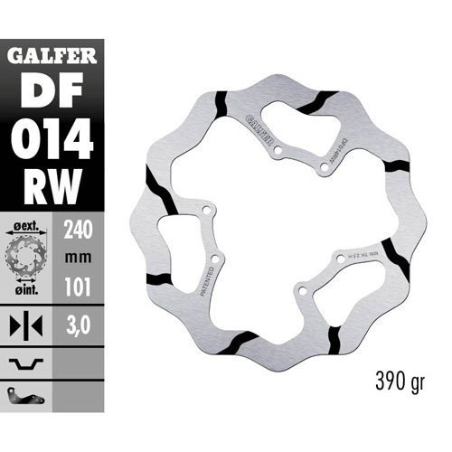 Brake disc Galfer Race Honda CRF 450 X (05-16) front DF014RW