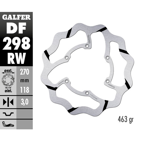 Brake disc Galfer Race Yamaha YZ 250 F (16-25) front DF298RW
