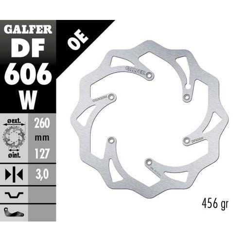 Brake disc Galfer Wave KTM 250 SX-F (06-25) front DF606W