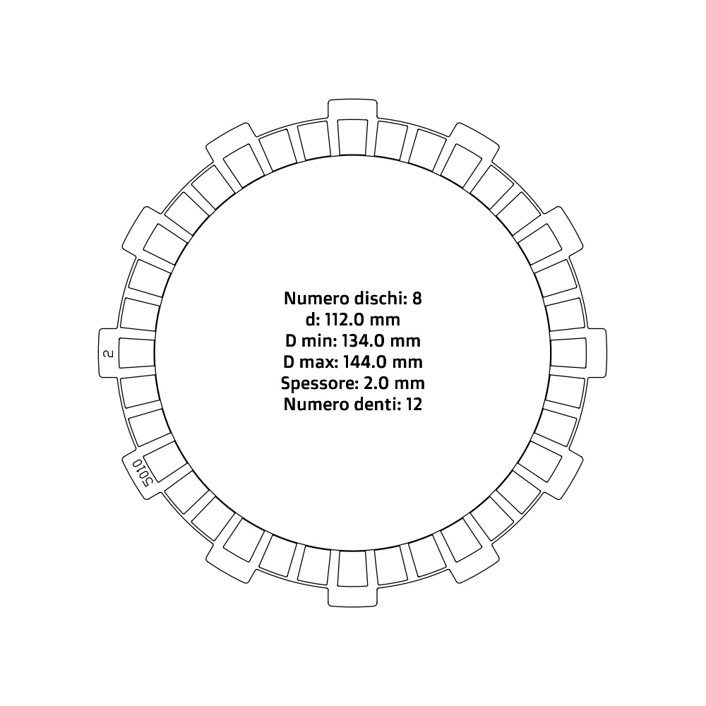 Clutch plates NRTeam Husaberg 250 TE (13-14) - Friction set DS02.F017.8