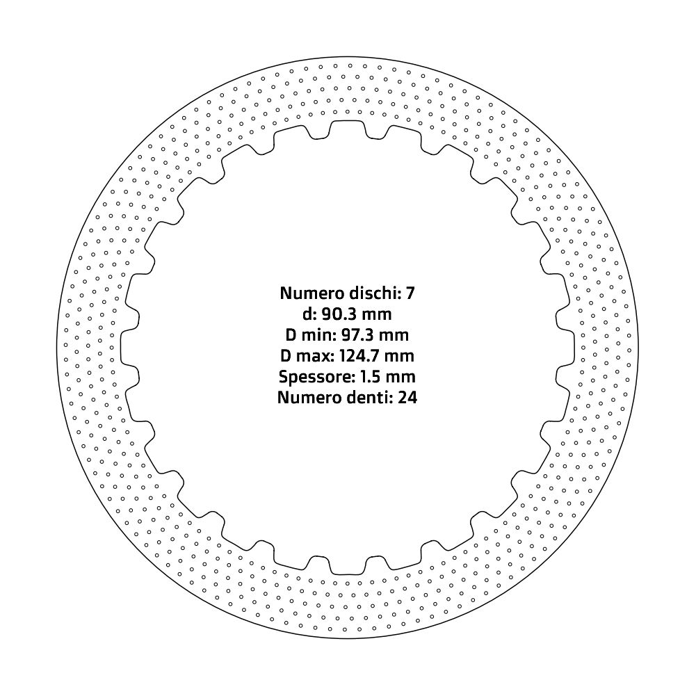 Clutch plates NRTeam Honda CR 125 (00-07) - Steel set DS02.S010.7
