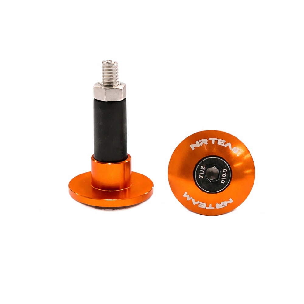 Pair of handlebar end caps NRTeam orange Pair of handlebar end caps NRTeam orange