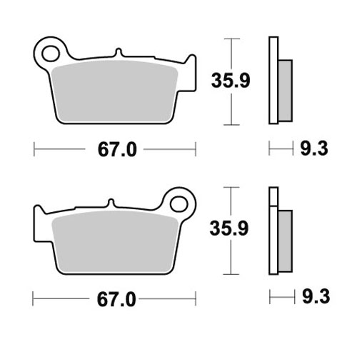 Brake pads Galfer Beta RR 430 (15-25) rear standard FD456G1396