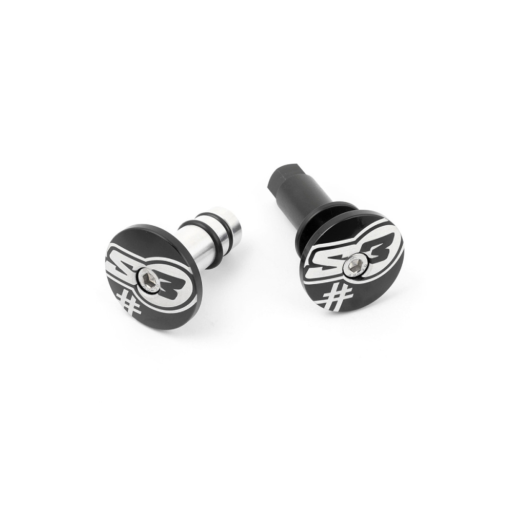 Pair of handlebar end caps S3 Beta black Five HA-END5-12-B