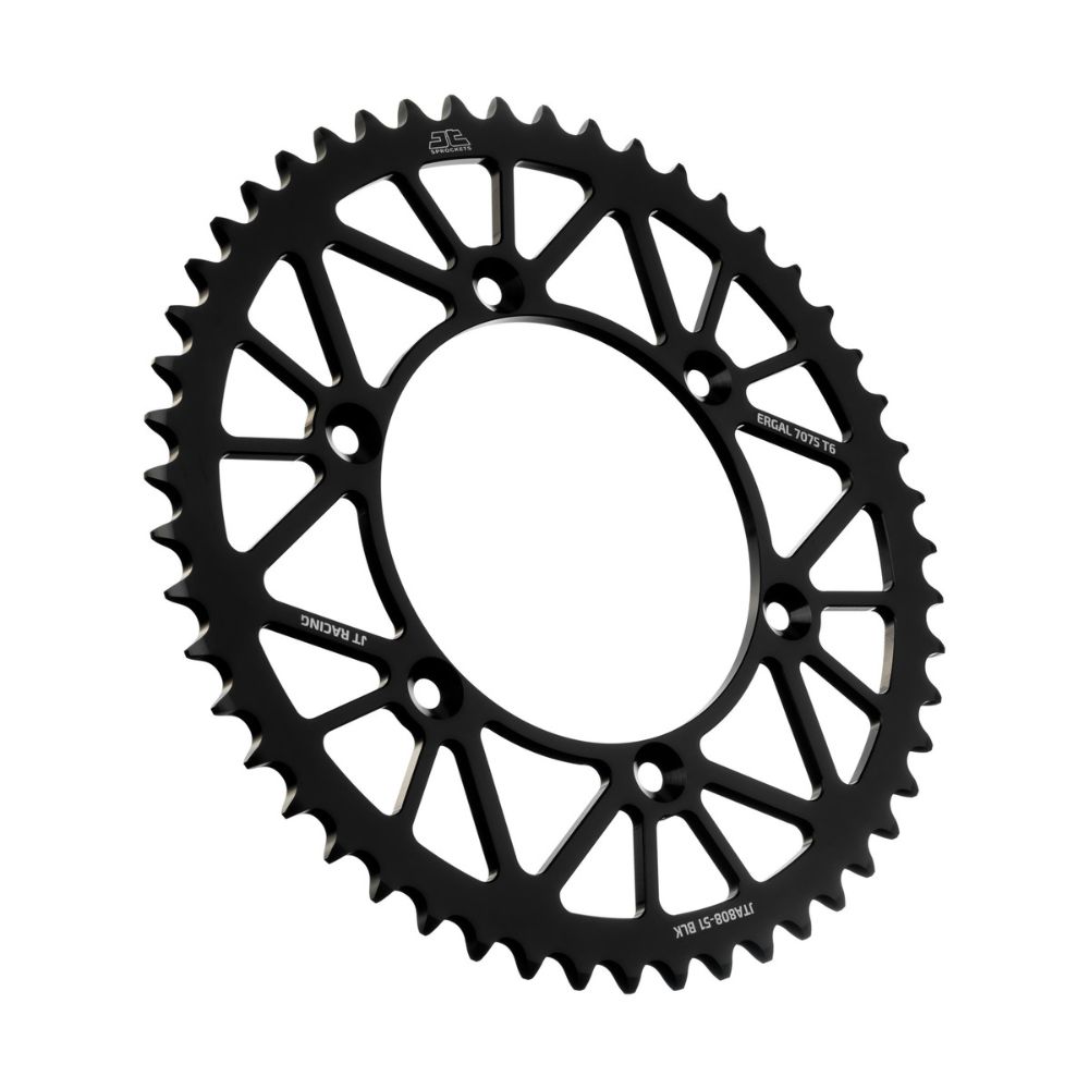 Rear sprocket JT ergal Suzuki RMZ 250 (07-25) 51 teeth black JTA808.51BLK