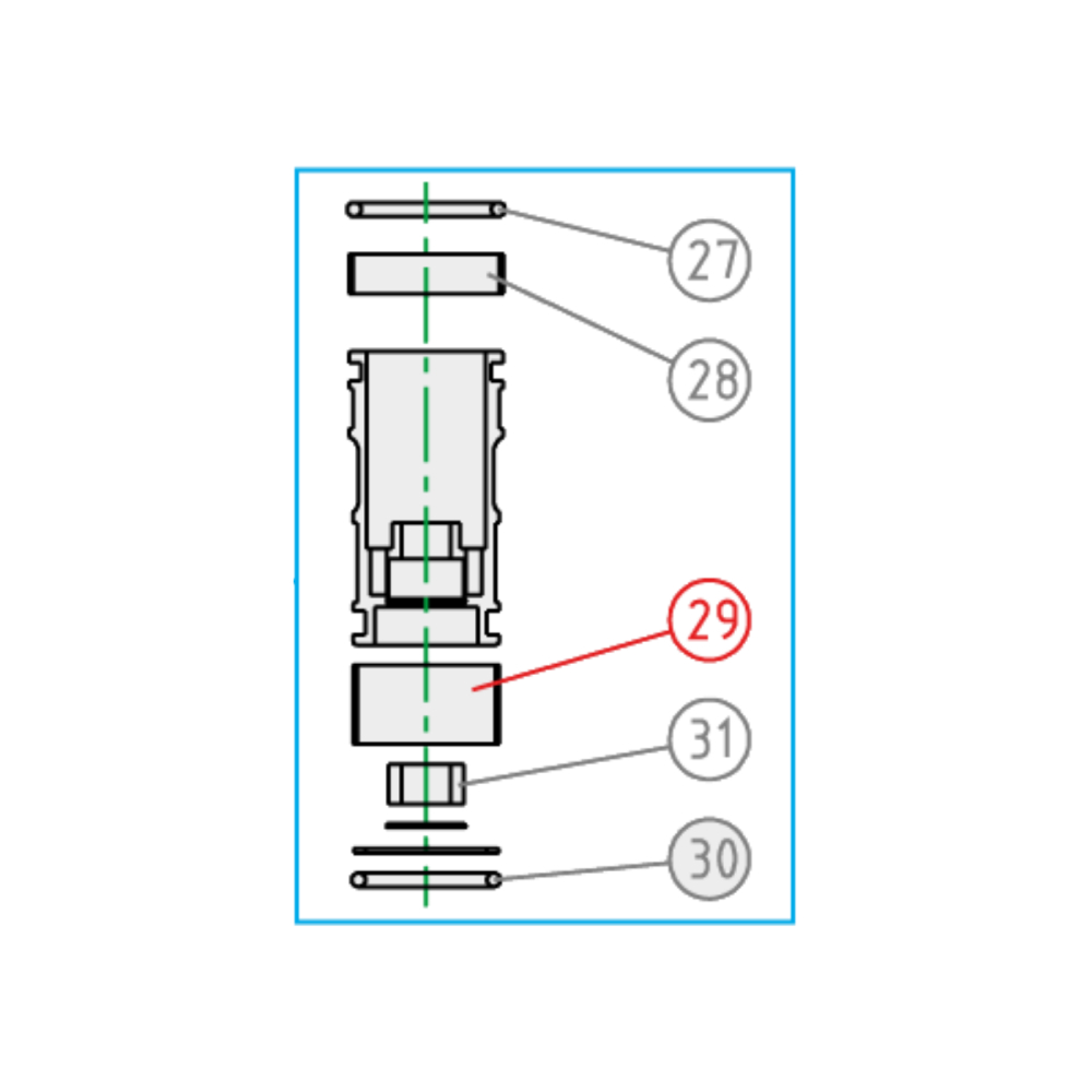 Free piston KYB Honda CRF 450 R (09-10) - Lower bushing K110290000101