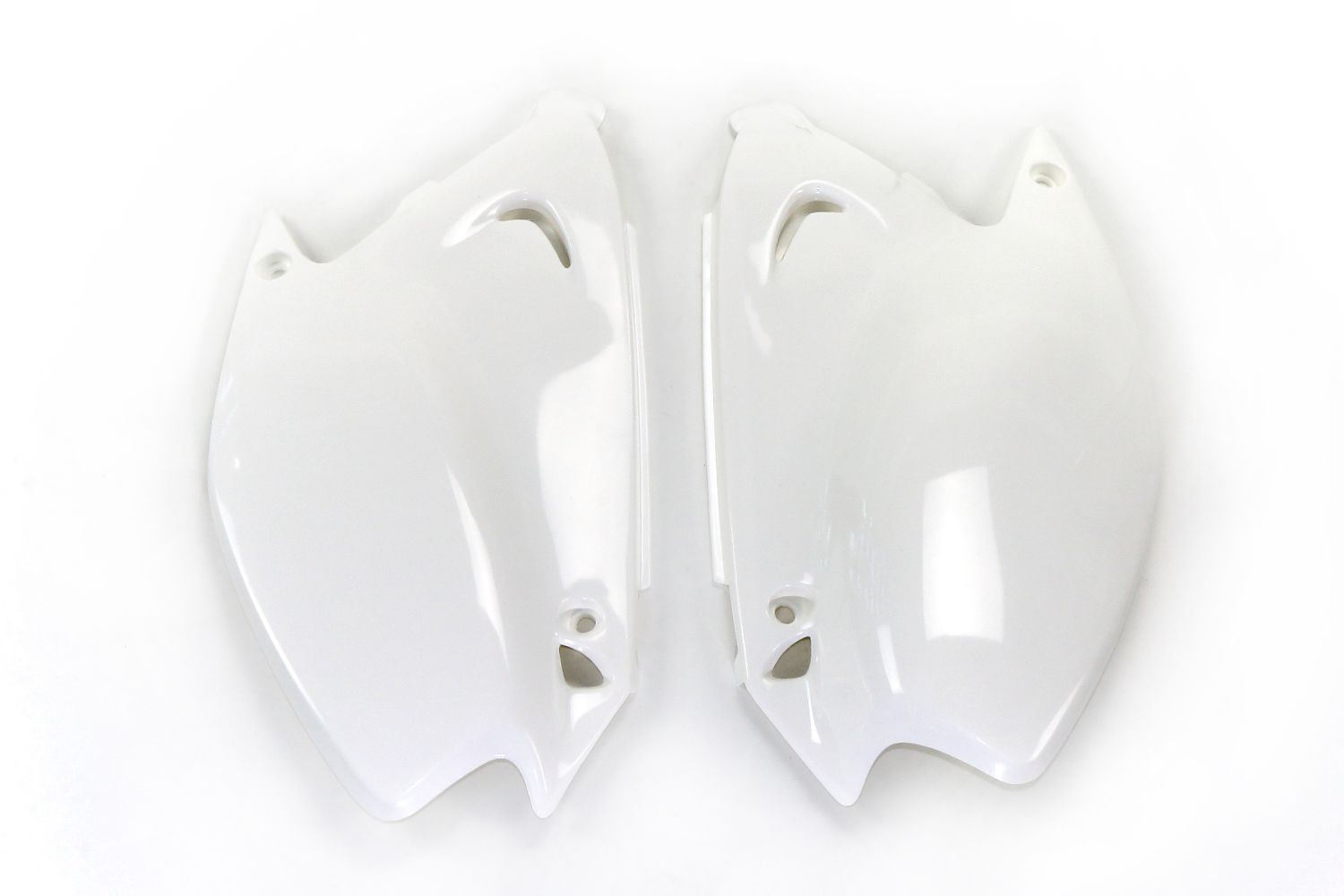 Side number plates Kawasaki KX 250 (03-08) white* KA03739-047