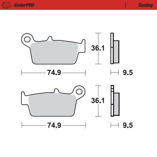 Brake pads Moto Master Gasgas 125 EC (00-15) rear racing MM-091811