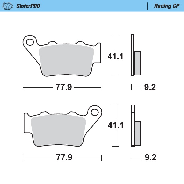 Brake pads Moto Master Husqvarna 450 TE (03-05) rear GP MM-093212