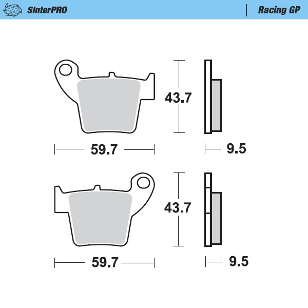 Brake pads Moto Master Honda CR 250 (02-07) rear GP MM-094312