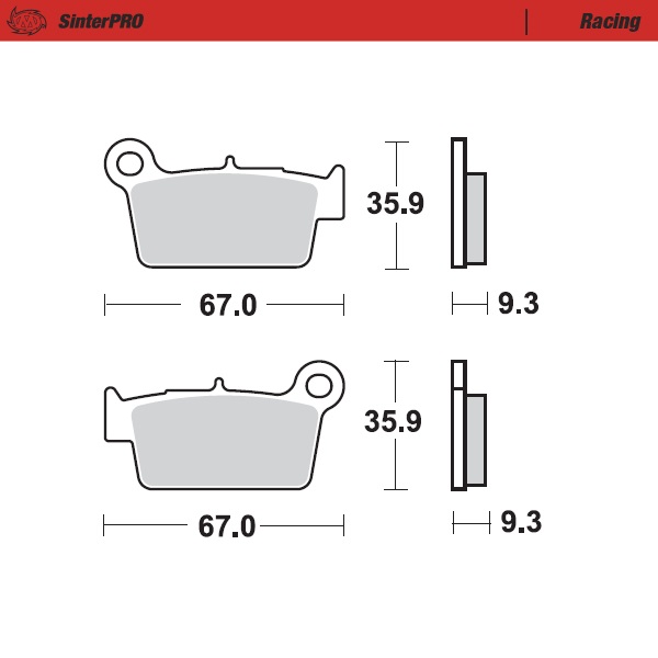 Brake pads Moto Master Rieju 300 MR (21-26) rear racing MM-094511