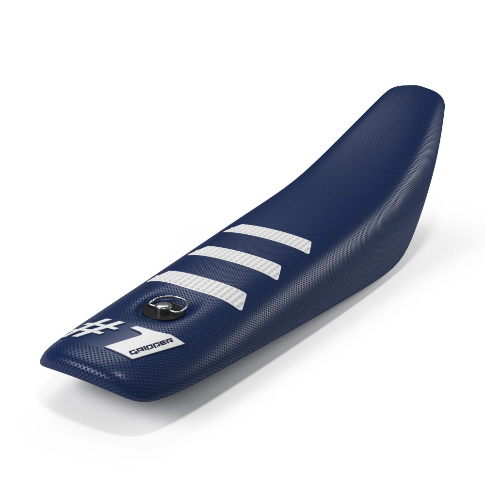 Universal seat cover Onegripper - Mini Light Rib blue scuro and white OSC03-M-DBWH