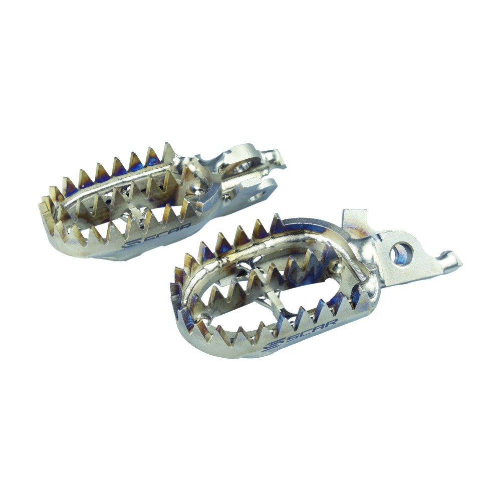 Footpegs titanium Scar Honda CRF 250 RX (19-26) Gripper S2516