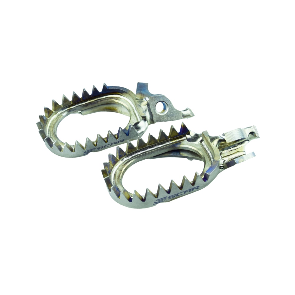Footpegs titanium Scar Honda CRF 250 X (04-17) Anti-Mud S2516AM